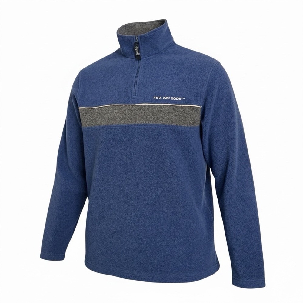 Official VTG 2006 FIFA World Cup Fleece 1/4 Zip Pullover‎ Navy Blue Men's Size L